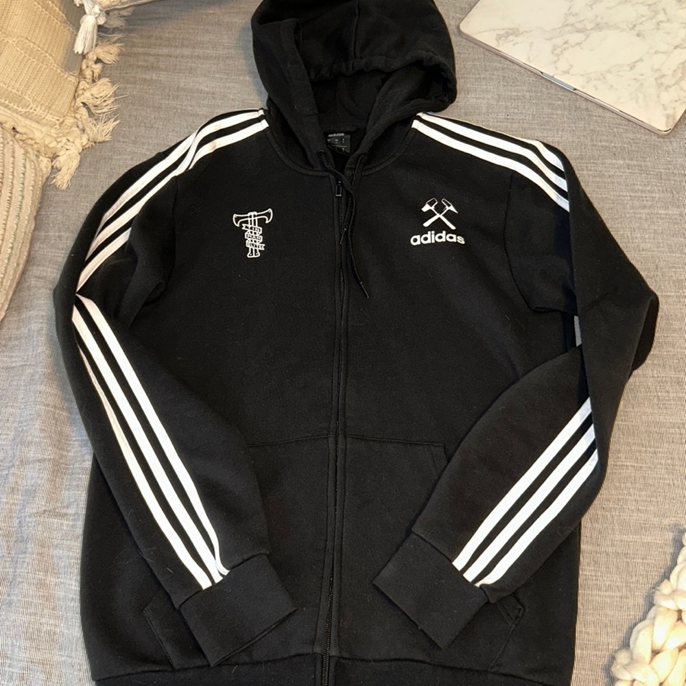 Tin man running x adidas zip up